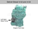 Detroit Diesel Fresh Water Pump for 353, 453, 6V53, 8V53