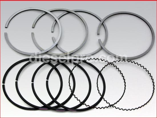 Ring set for Detroit Diesel 3-53, 4-53, 6V53, 8V53 - natural