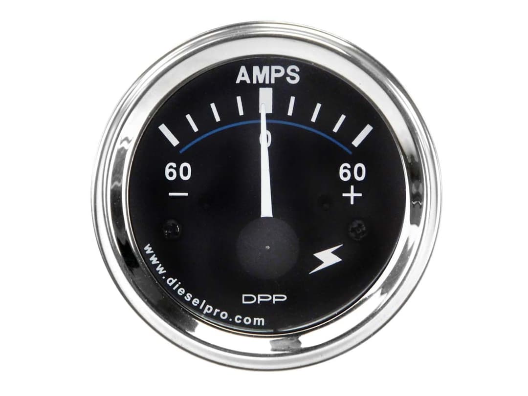 Electrical Ammeter Gauge - 2 Inch Dia - 12/24 Volt