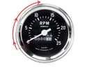 Mechanical Tachometer for Detroit Diesel Engines - with hourmeter. 1:1 2500 RPM