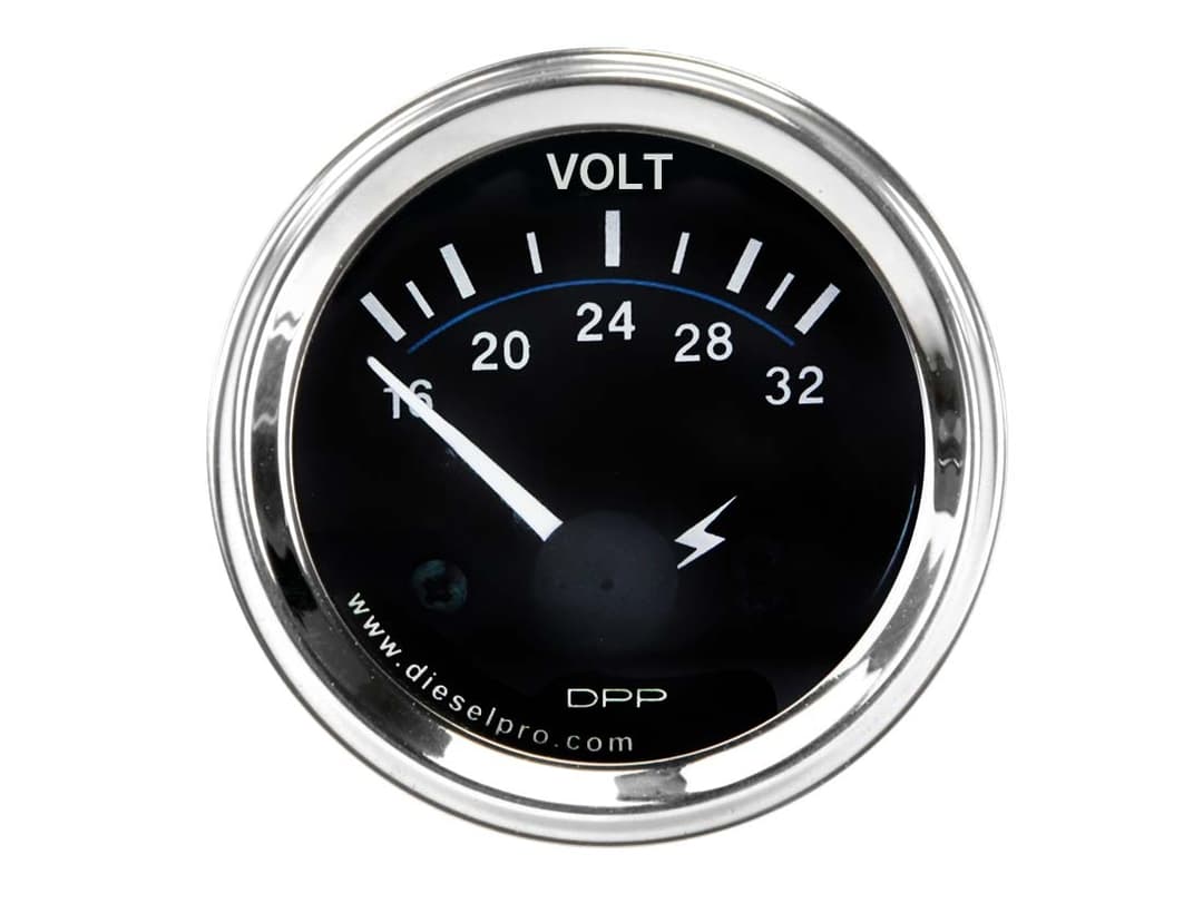 24 Volt Voltmeter - Heavy Duty - 2 Inch Dia