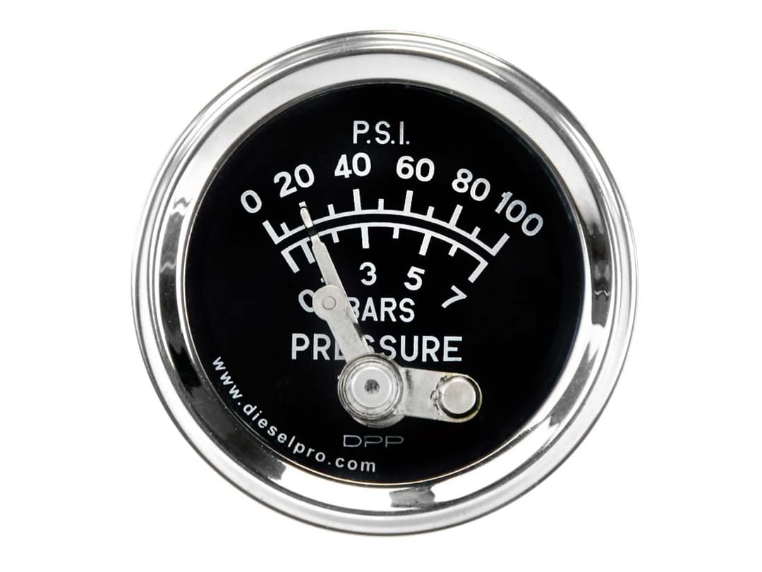 Engine Oil Pressure Gauge, Mechanical With Alarm 0 to 100 PSI