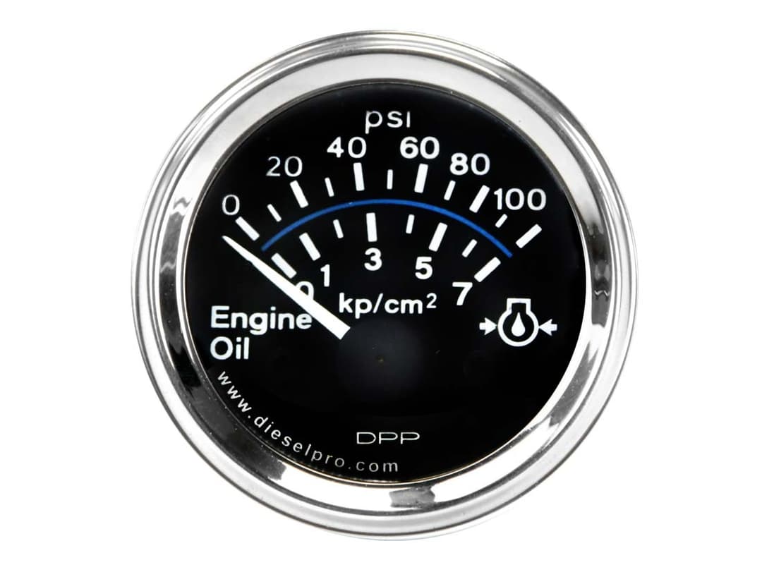 Engine oil pressure gauge 0 to 100 PSI, Electrical 24 volts