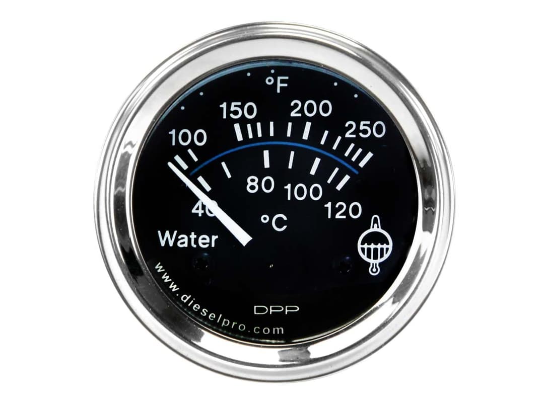 Electrical Water Temperature Gauge - 12 Volt, 0-250c Degrees